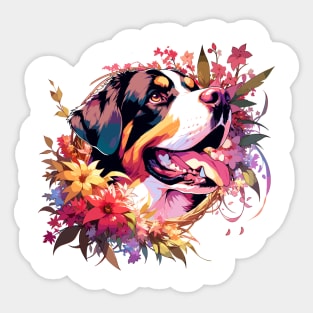 Greater Swiss Mountain Dog Celebrates Mothers Day - The Perfect Dog Mom Gift Sticker